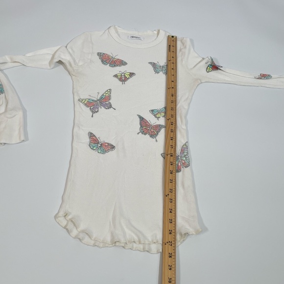 Lauren Moshi Thermal Mckinley Butterfly Top Long Sleeve Tee EUC Size S - Picture 7 of 10